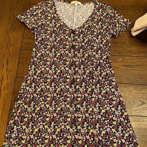 Floral spring T-shirt type dress